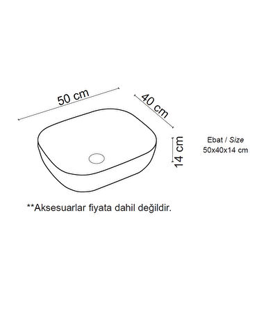 LENA TEZGAHÜSTÜ LAVABO EH-2031AS2 SİYAH-ALTIN