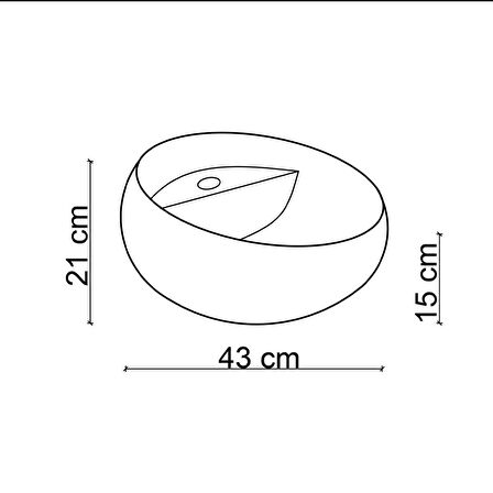 LENA TEZGAHÜSTÜ LAVABO (PARLAK SİYAH) EH-4660S