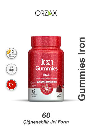 Ocean Gummies Iron 60 Jel Form