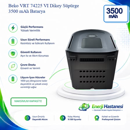 Beko VRT 74225 VI Dikey Süpürge 3500 mAh Batarya