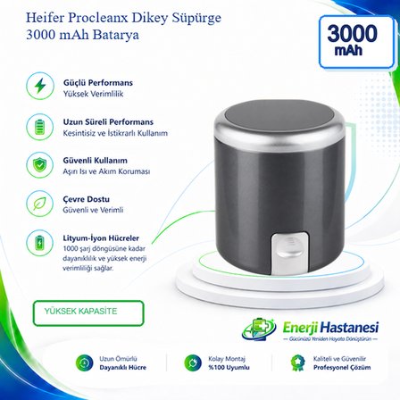 Heifer Procleanx Dikey Süpürge 3000 mAh Batarya