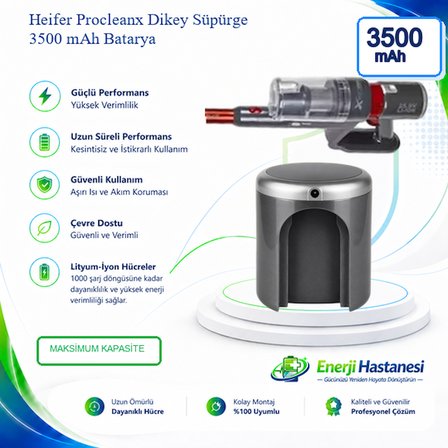 Heifer Procleanx Dikey Süpürge 3500 mAh Batarya