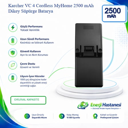 Karcher VC 4 Cordless MyHome 2500 Mah Dikey Süpürge Batarya