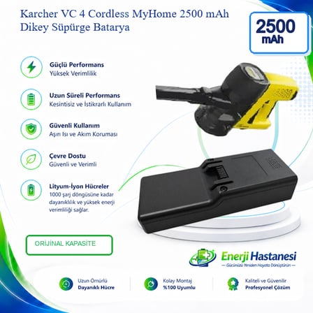 Karcher VC 4 Cordless MyHome 2500 Mah Dikey Süpürge Batarya