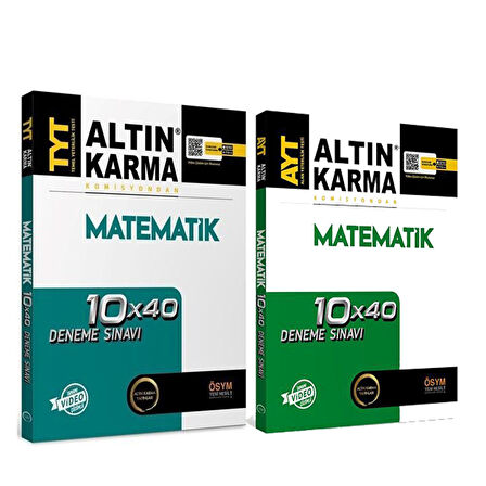 Altın Karma TYT Matematik Deneme ve AYT Matematik Deneme 2 Kitap Set