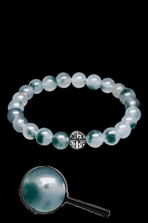 Sertifikalı Gerçek Florit Taşı Bileklik - Gümüş Aparatlı