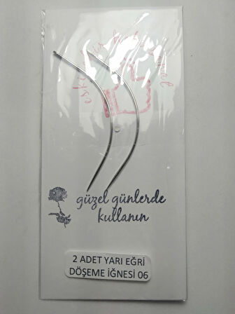 2 Adet Yarı Eğri Kavisli Eğri Iğne Saraç Iğnesi Döşeme Iğnesi