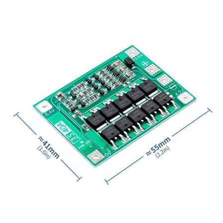 3S 40A Lityum Batarya BMS Koruma Kartı Enhanced Pil Li-ion 18650 12.6V