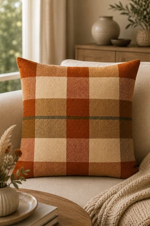 Sonbahar Balkabağı 4’lü Çift Taraf Baskılı Kırlent Kılıfı 43x43 cm + Runner 40x140 cm Dekoratif 5’li Set