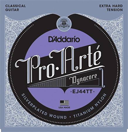 DADDARIO EJ44TT PRO-ARTE KLASİK GİTAR TEL SETİ, DYNACORE, TITANIUM, EXTRA HARD TENSION