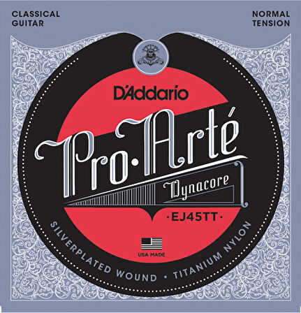 DADDARIO EJ45TT PRO-ARTE KLASİK GİTAR TEL SETİ, DYNACORE, TITANIUM, NORMAL TENSION