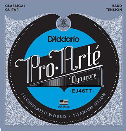 DADDARIO EJ46TT PRO-ARTE KLASİK GİTAR TEL SETİ, DYNACORE, TITANIUM, HARD TENSION