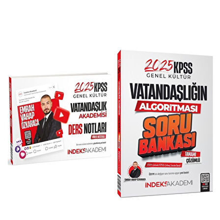 İndeks Akademi 2025 KPSS Vatandaşlık Konu ve Soru Seti 2 Kitap