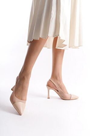 New Angel 897 Kadın Arkası Açık Şeffaf Detaylı Stiletto
