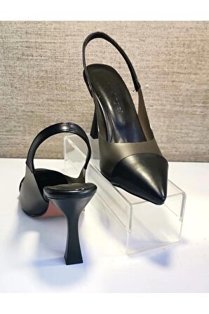 New Angel 897 Kadın Arkası Açık Şeffaf Detaylı Stiletto