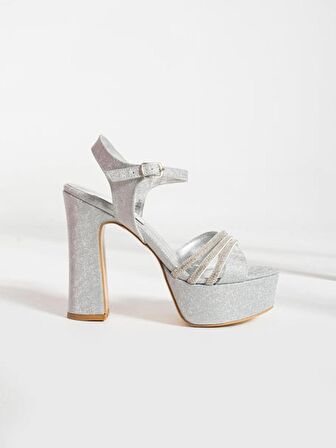 Feles 053-351 Kadın Simli Platform Topuklu Ayakkabı