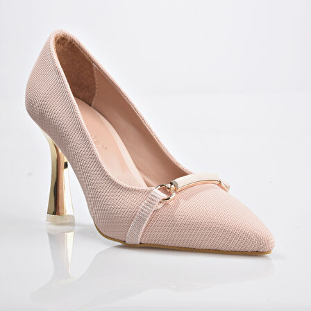 New Angel 874 Kadın Gold Topuk Topuklu Ayakkabı