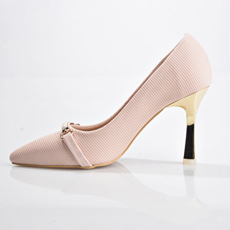 New Angel 874 Kadın Gold Topuk Topuklu Ayakkabı