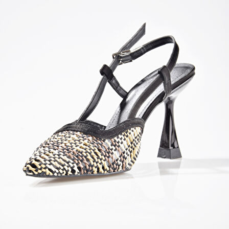 EK Park Moda K614 Kadın Arkası Açık Topuklu Ayakkabı