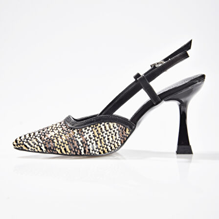 EK Park Moda K614 Kadın Arkası Açık Topuklu Ayakkabı