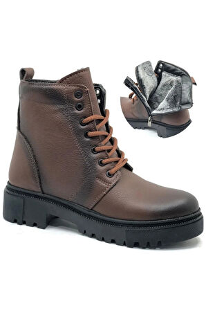 EK 25 Kadın Hakiki Deri Postal Bot