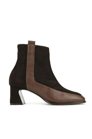 Nish Exclusive 2596 Kadın Deri Topuklu Bot