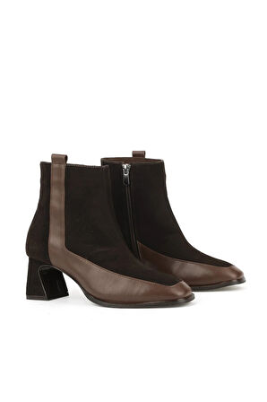 Nish Exclusive 2596 Kadın Deri Topuklu Bot