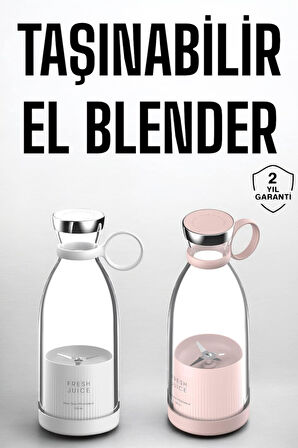 Kablosuz Blender | Mini Şarjlı, Su Geçirmez, Taşınabilir Smoothie Blender