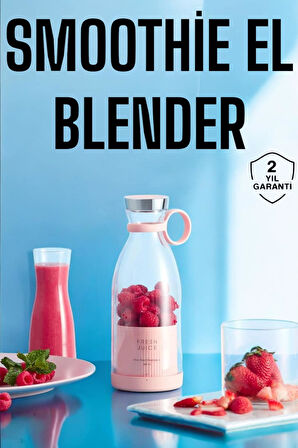 Kablosuz Blender | Mini Şarjlı, Su Geçirmez, Taşınabilir Smoothie Blender