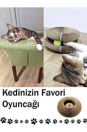 Kedi Tırmalama Oyuncağı / Sihirli Kedi Oyuncağı / Çıngıraklı Tırmalama Panosu