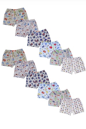 Likralı Emprime Erkek Çocuk Boxer 345-0  (6 Adet)