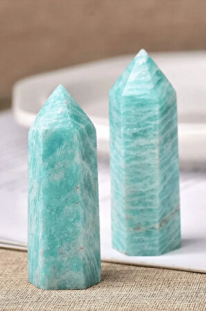 Sertifikalı 1.kalite Doğal Amazonit Doğal Taş Piramit Kazık Obelisk Parça