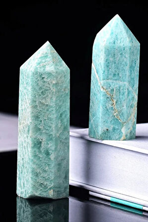 Sertifikalı 1.kalite Doğal Amazonit Doğal Taş Piramit Kazık Obelisk Parça