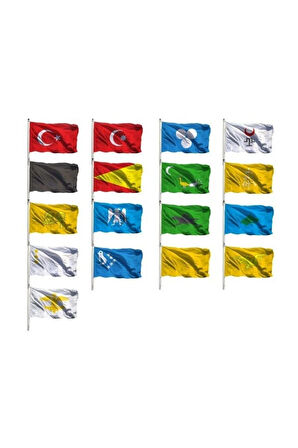 Eski Türk Devlet Bayrakları 100x150 - Sopalı