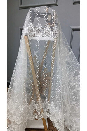 Brode Nakış Yeni Eko Seri Tüm Desen Ayna Yeni 2Kat Pileli Tül Perde