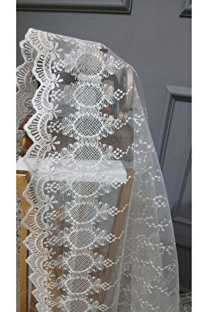 Brode Nakış Yeni Eko Seri Tüm Desen Ayna Yeni 3Kat Pileli Tül Perde