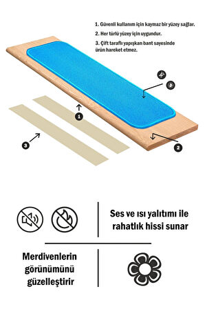 Kare Bukle Halıdan Ekonomik Basamak Ve Merdiven Paspası - Turkuaz / Adet Olarak Satılır