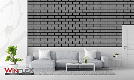 WİNFLEX EKO TUĞLA AKUSTİK AHŞAP PANEL – ANTRASİT GRİ