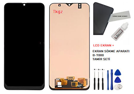 Samsung Galaxy M21 - SM-M215 Lcd Ekran Dokunmatik Orijinal Kalite + B-7000 + TAMİR SETİ