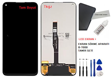 Huawei Uyumlu P40 Lite Lcd Ekran Dokunmatik Orijinal Kalite + B-7000 + TAMİR SETİ