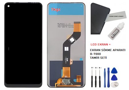 Tecno Spark 7T PRO Lcd Ekran Dokunmatik Orijinal Kalite + B-7000 + TAMİR SETİ