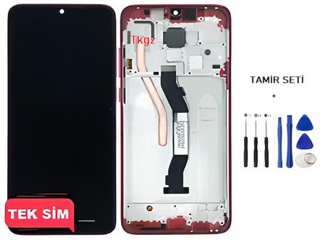 Xiaomi Redmi NOTE 8 PRO Lcd Ekran Dokunmatik Orijinal Kalite ÇITALI KIRMIZI + TAMİR SETİ