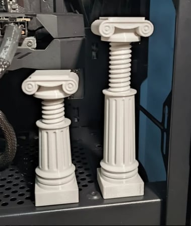 Dekoratif Antik Sütun GPU Tutucu - 3D Yazıcı Üretimi Ekran Kartı Sarkma Önleyici Pano