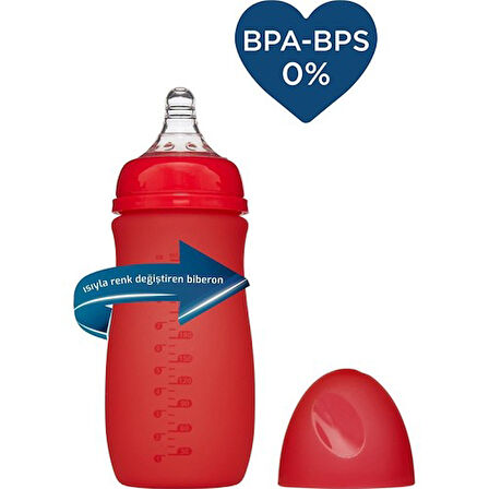 Bebedor Isıyla Renk Değiştiren Cam Biberon 260ML 52302