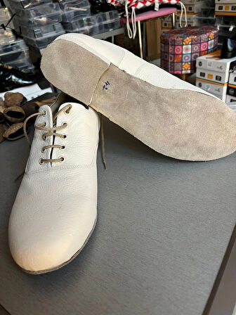 ERKEK ,EKRU, DERİ YENİ RAHAT KALIP 1,5 CM TOPUK TANGO, DANS VE SALON AYAKKABISI