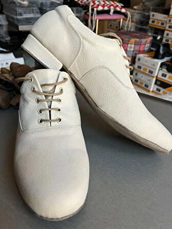 ERKEK ,EKRU, DERİ YENİ RAHAT KALIP 1,5 CM TOPUK TANGO, DANS VE SALON AYAKKABISI