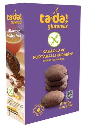 Glutensiz Kakaolu Portakallı Kurabiye 100 gr 5'li Paket