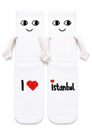 Carnaval İstanbul Temalı El Ele Tutuşan Unisex Çorap