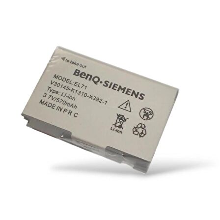 Siemens EL71 Batarya Siemens V30145 K1310 X393-1 EL71 Uyumlu Yedek Batarya