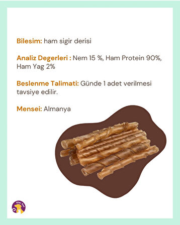 Gimdog Chewbone Köpek Diş Bakımı Temizliği Burgu Ödül Çiğneme Çubuğu Kemiği 50LI 300gr